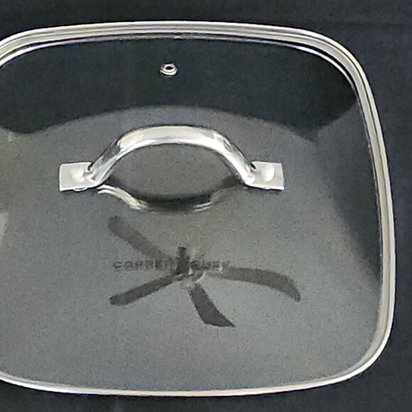 Copper Chef 9.5" Square Skillet/Frying Pan Non-Stick with Vented Lid - Picture 11 of 12